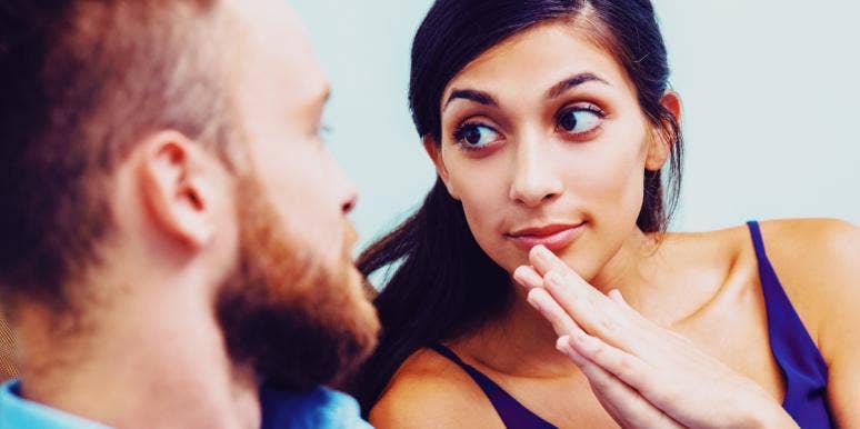 how to handle interrupting behavior woman talking to man