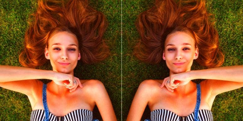 how to know if you need energy clearing mirror image of woman lying on the grass