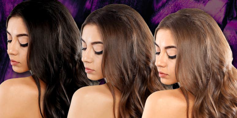 How To Lighten Dyed Black Hair In 10 Steps woman lightening dyed black hair