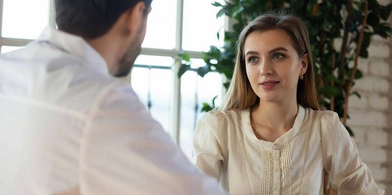 How To Read People Like A Pro — With These 7 Simple Tricks woman listening to man