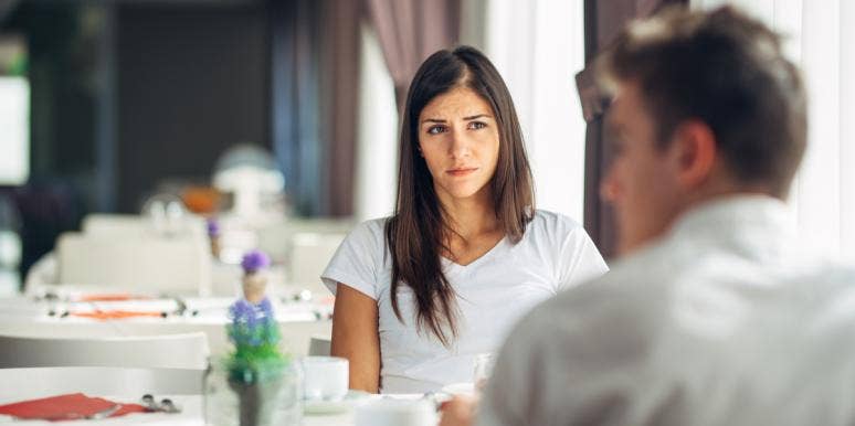 15 Things To Do Immediately If You Catch Someone In A Huge Lie woman and man on date