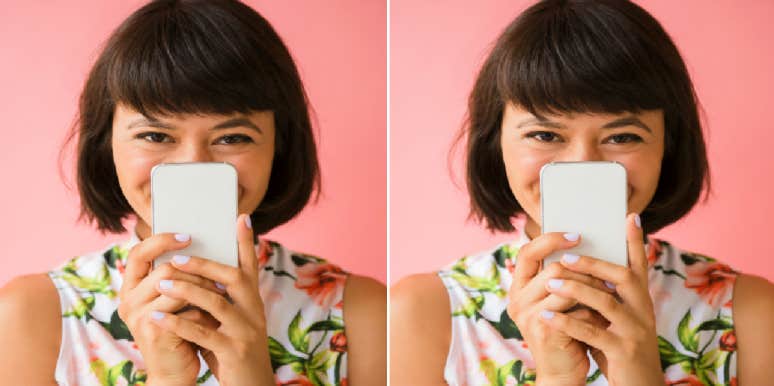 Guys' Perspective On Texting: How To Text A Guy woman looking at her phone excited to learn how to text a guy