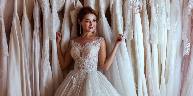 How Weddings Are Making Marriage Commercialized And Materialistic woman with wedding dresses