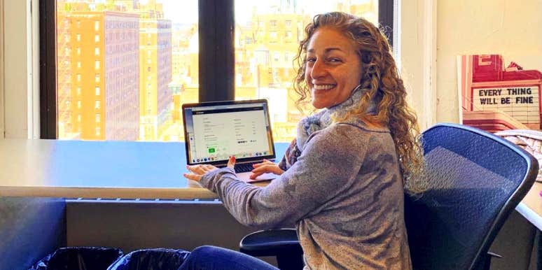I Was a Happy Homemaker, but When that Blew Up, I Went on a Sexual Journey and Became a Writer working on my book proposal in 2019 in my friend's office