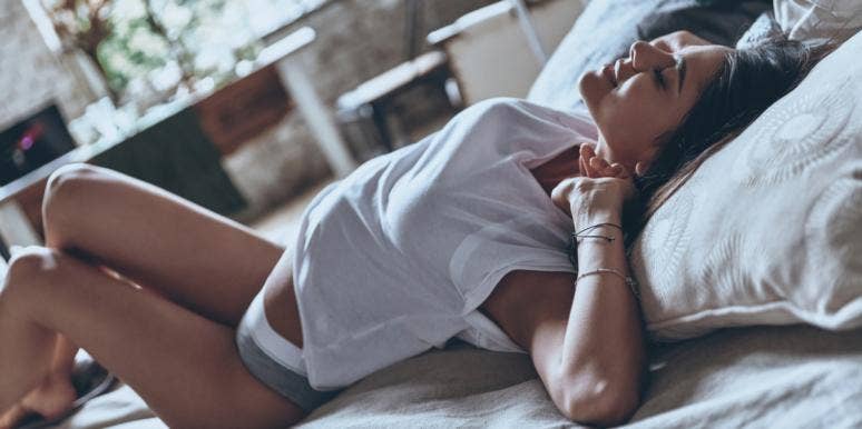 I Will Sleep With You, But I Won’t Sleep Over woman on bed