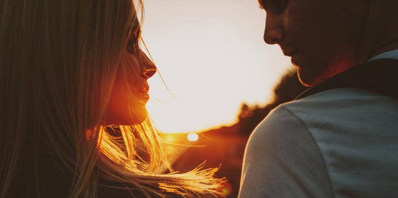 If There Ever Comes A Day When You Stop Loving Me, Read This couple looking at each other