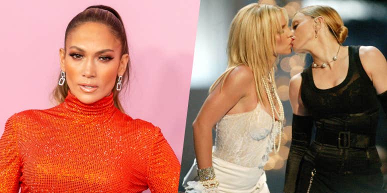 Jennifer Lopez Reveals She Was Supposed To Be A Part Of Madonna and Britney's VMA Kiss Jennifer Lopez, Britney Spears, Madonna