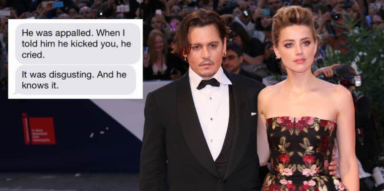 Johnny Depp, Amber Heard, Assistant's text