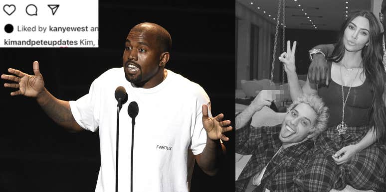 Kanye West Caught Watching Kim Kardashian & Pete Davidson Fan Accounts Kanye West, Kim Kardashian & Pete Davidson