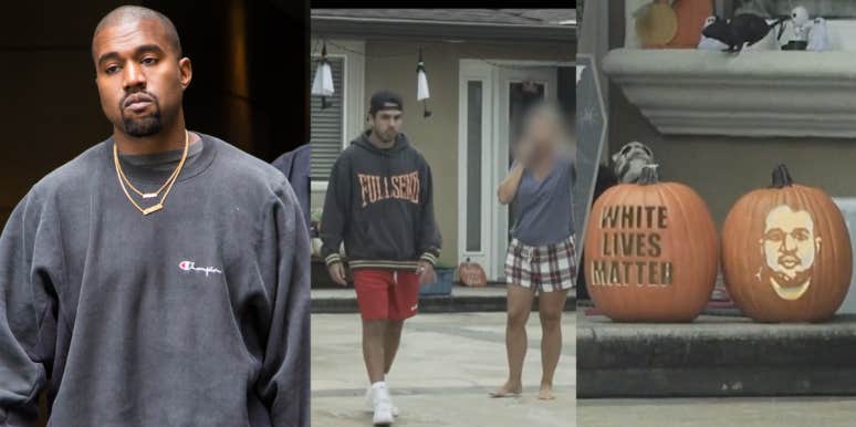 Man Confronts Neighbor With Kanye West & 'White Lives Matter' Pumpkins On Her Front Porch Kanye West, Nelk Boys Prank, Kanye pumpkin