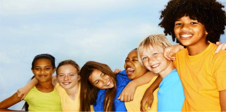 group of kids smiling group of kids smiling