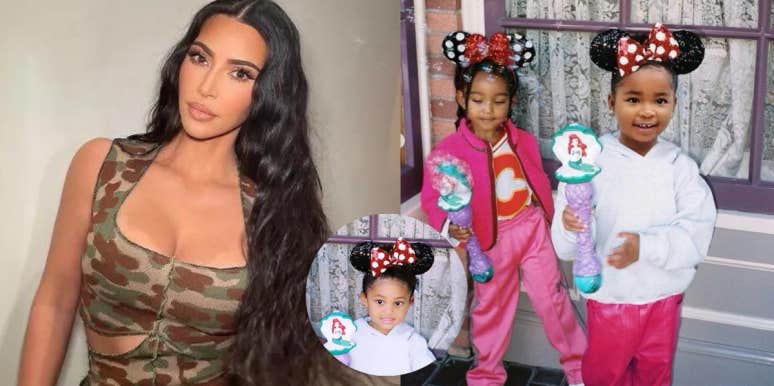 Kim Kardashian Admits To Editing True Into Disneyland Photo Kim Kardashian, Stormi Webster, Chicago West, True Thompson