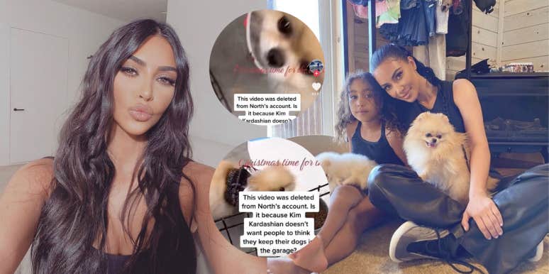 Kim Kardashian Allegedly Keeps Her Dogs In Garage According To Deleted TikTok kim kardashian, north west, dogs