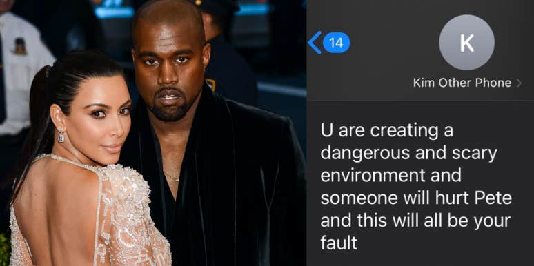 Kim Kardashian, Kanye West, texts