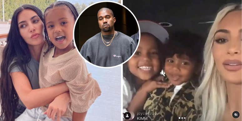 Kim Kardashian Fans Blame Kanye West For Her Kids' Behavior On Instagram Live Kim Kardashian, Kanye West, kids Instagram live