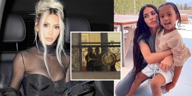 Photographer Records Kim Kardashian & Kanye West's Kids Flipping Him Off From Hotel Window Kim Kardashian, Saint West