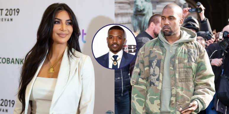 Kim Kardashian, Ray J, and Kanye West