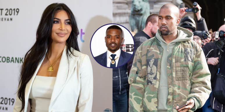 Kim Kardashian Fans Think She Owes Kanye West For Bringing Sex Tape Back Kim Kardashian, Ray J, and Kanye West