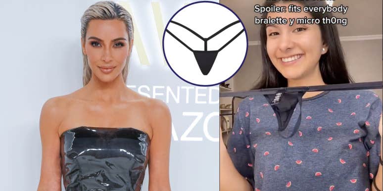 Kim Kardashian's 'Fits Everybody' Micro Thong Slammed For Being Too Small Kim Kardashian, SKIMS Fits Everybody MicroThong