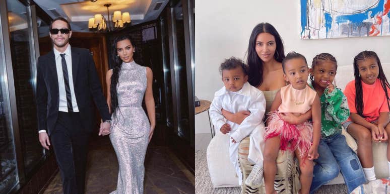 Kim Kardashian, Pete Davidson, and her children