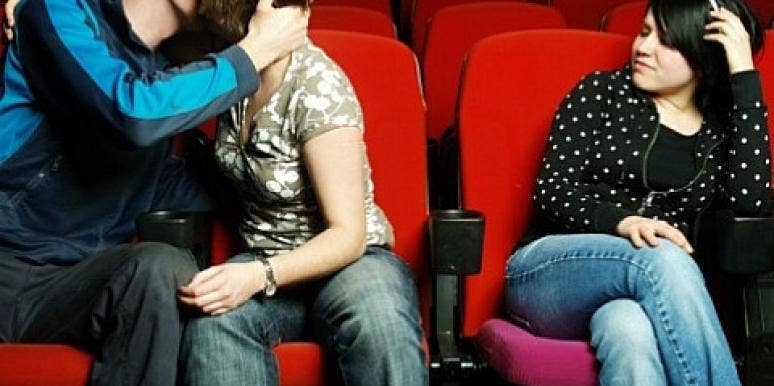 Kissing: The Absolute 10 Worst Makeout Spots couple kissing at the movies