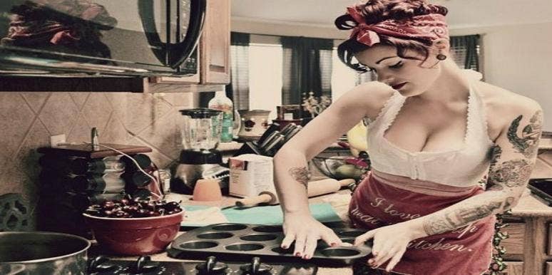 woman in kitchen woman in kitchen