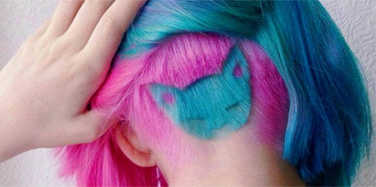 Rainbow Kitty-Inspired Hairstyle Rainbow Kitty-Inspired Hairstyle