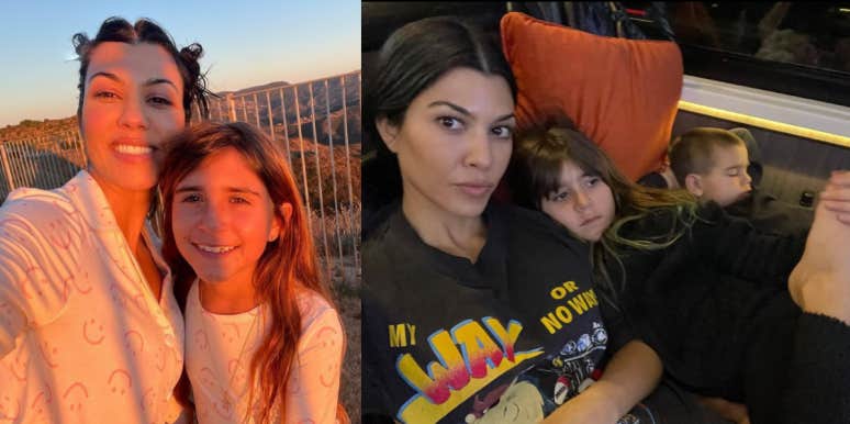 Kourtney Kardashian Claims She Lets Her Kids Skip School & 'Lay In Bed' If They're Having A 'Bad Day' Kourtney Kardashian, Penelope Disick, Reign Disick