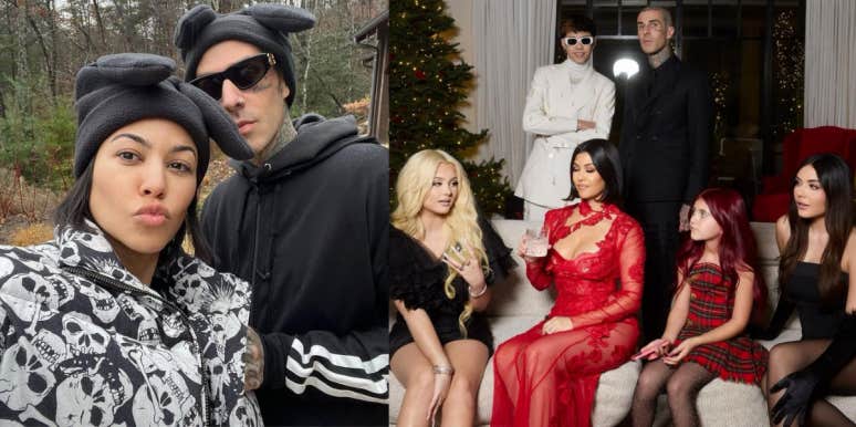 Do Kourtney Kardashian & Travis Barker's Children Get Along? Details Of Their Relationship Travis Barker, Kourtney Kardashian, Atiana De La Hoya, Landon Barker, Alabama Barker, Penelope Disick