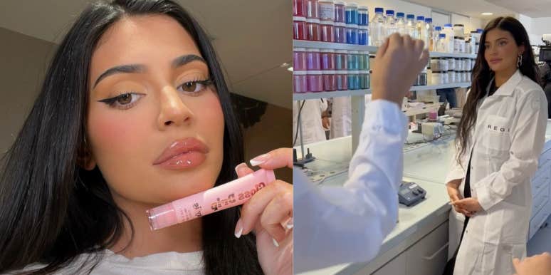 Kylie Jenner, video in Kylie Cosmetics factory
