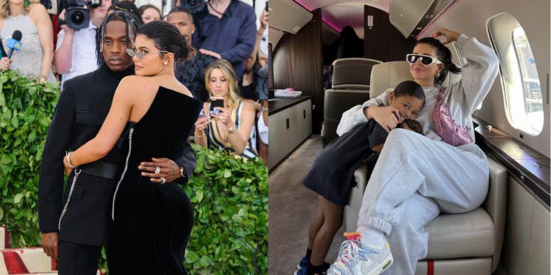 Kylie Jenner And Travis Scott Slammed For Taking Private Jets To Same Location Separately kylie jenner, travis scott, private jets