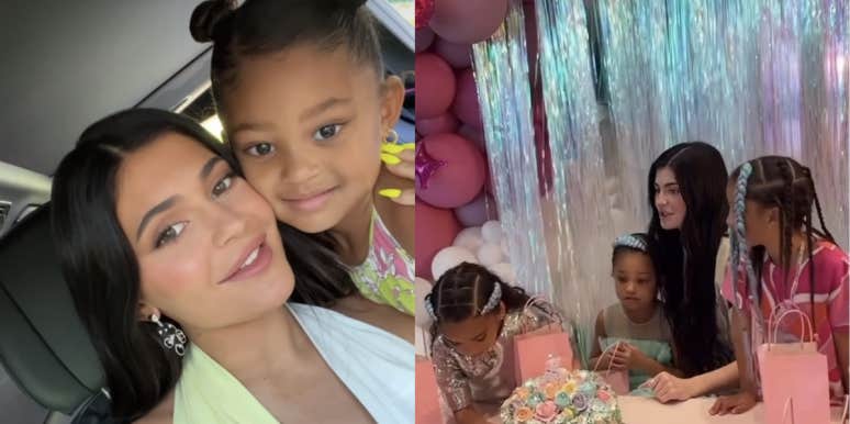 Kylie Jenner Filmed 'Yelling' At Her Niece For Touching The Birthday Cake At Her Daughter's Party Kylie Jenner, Stormi Webster, Dream Kardashian, birthday party