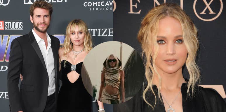 Fans Believe Miley Cyrus Hinted At Affair Between Liam Hemsworth & Jennifer Lawrence In New Music Video Liam Hemsworth, Miley Cyrus, Jennifer Lawrence
