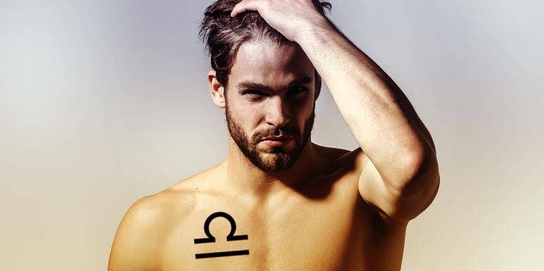 Libra Man: Love & Personality Traits, Per Astrology man wearing libra tattoo on chest