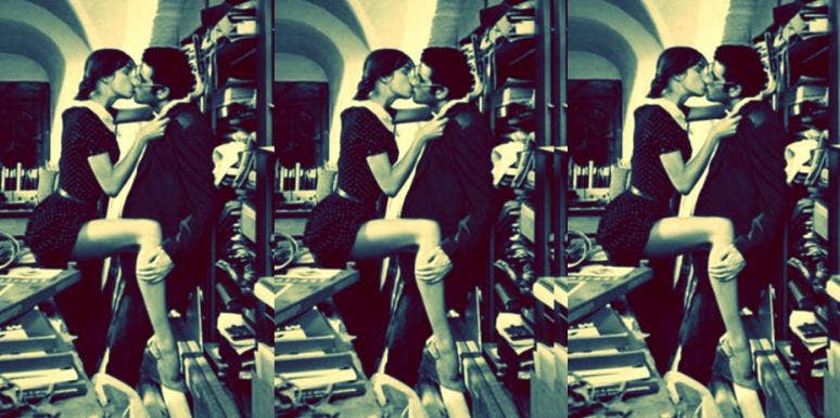 coworkers kissing coworkers kissing