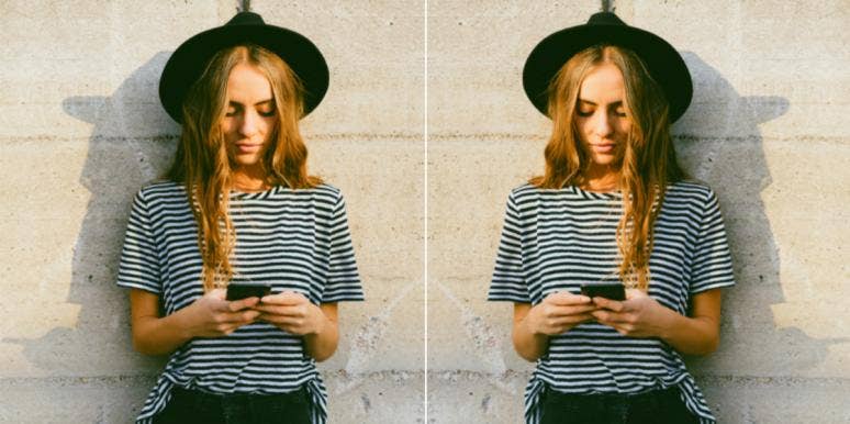 Why You Should Stop Holding Out For The Guy Who Has A Girlfriend sad woman looking at phone