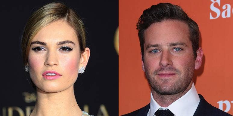Lily James and Armie Hammer Lily James and Armie Hammer
