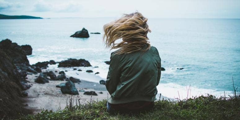 I'm 22 And Not Afraid To Live The Rest Of My Life Alone woman by the water