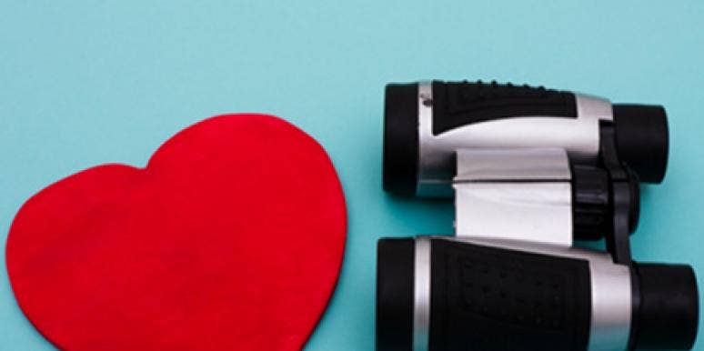 Heart and binoculars Heart and binoculars