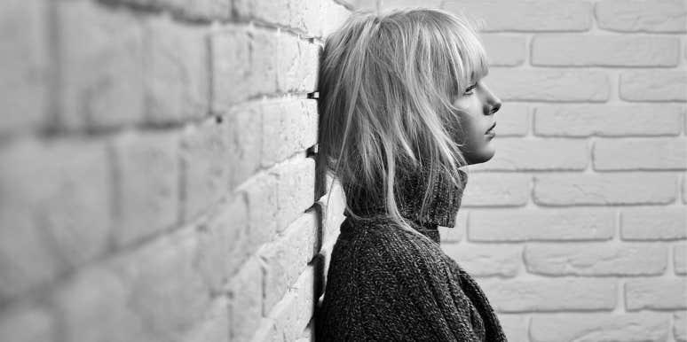 Sometimes We Lose People In Order To Find Ourselves sad woman in black and white