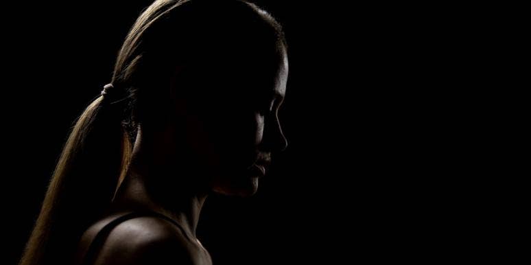 My Inner Fat Girl Killed My Dating Life sad woman in dark