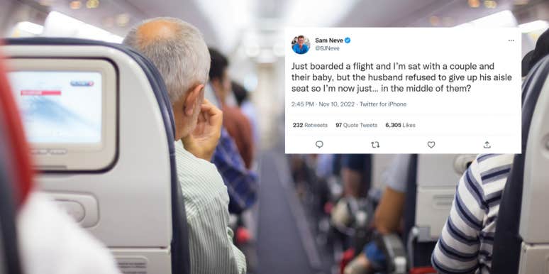 Man Complains About Dad Who Refused To Switch Seats With Him On Plane — Leaving Him Sitting Between Him & His Baby Plane seats