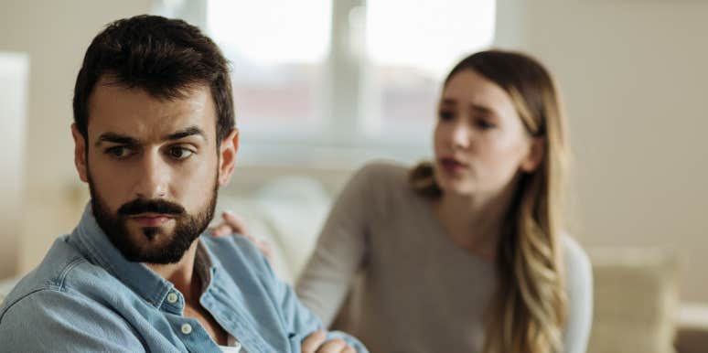 Man Decides To Divorce His Wife Because She's Always Late To Everything man and woman arguing on couch