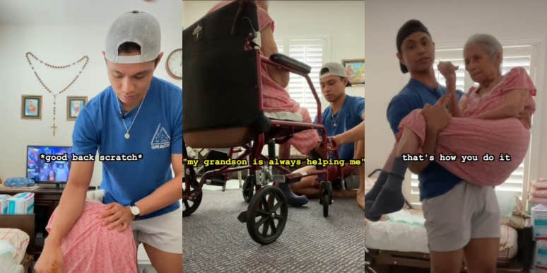 Man Makes 'Gym Vlog' Taking Care Of His Grandma As Others Reflect On How We Care For Our Elderly Chris Punsalan taking care of his grandmother