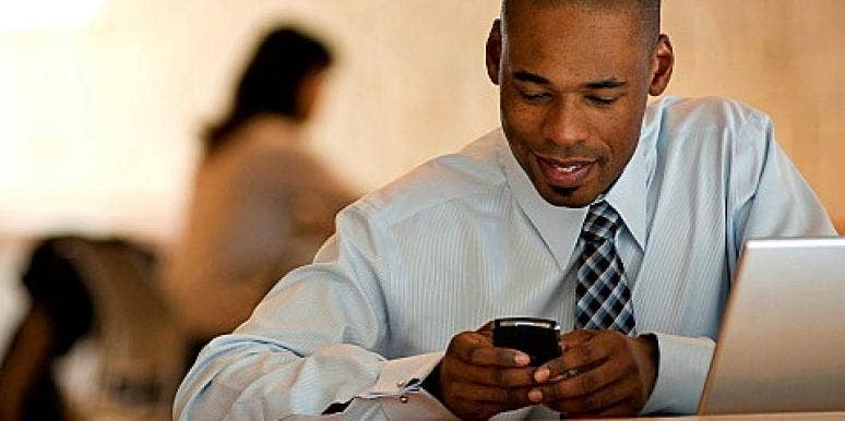 man texting man texting