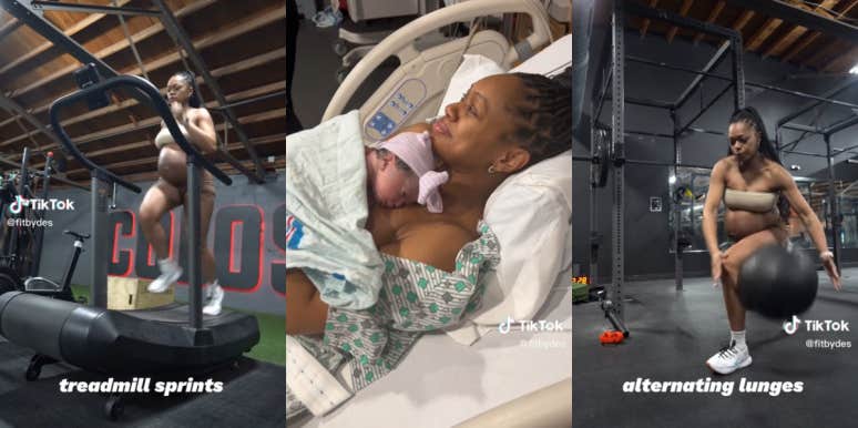 Man Uses Video Of A Pregnant Woman Doing An Intense Workout To Say Other People 'Have Zero Excuses' Not To Pregnant woman doing intense workout TikTok