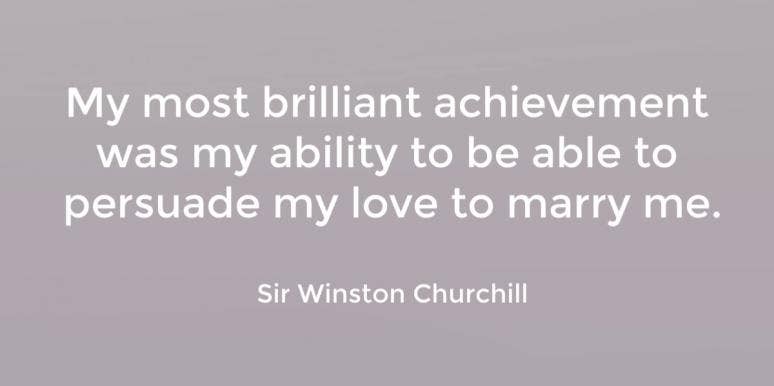 Winston Churchill marriage quote
