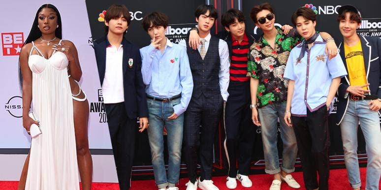 How Megan Thee Stallion's Collab With BTS Might Empower KPop Fans To Embrace A Different Body Image Standard Megan Thee Stallion and BTS
