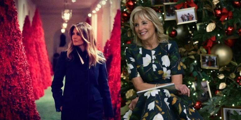 Jill Biden And Melania Trump's Christmas Decorations