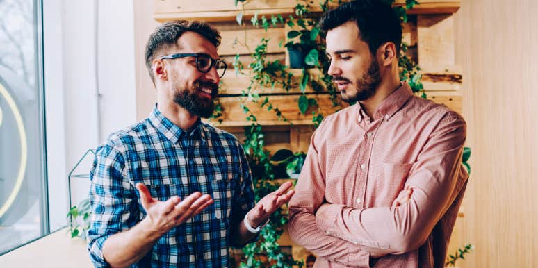 Man's Friend Demands He Take Paternity Test After His Baby Doesn't Look Like Him Men talking